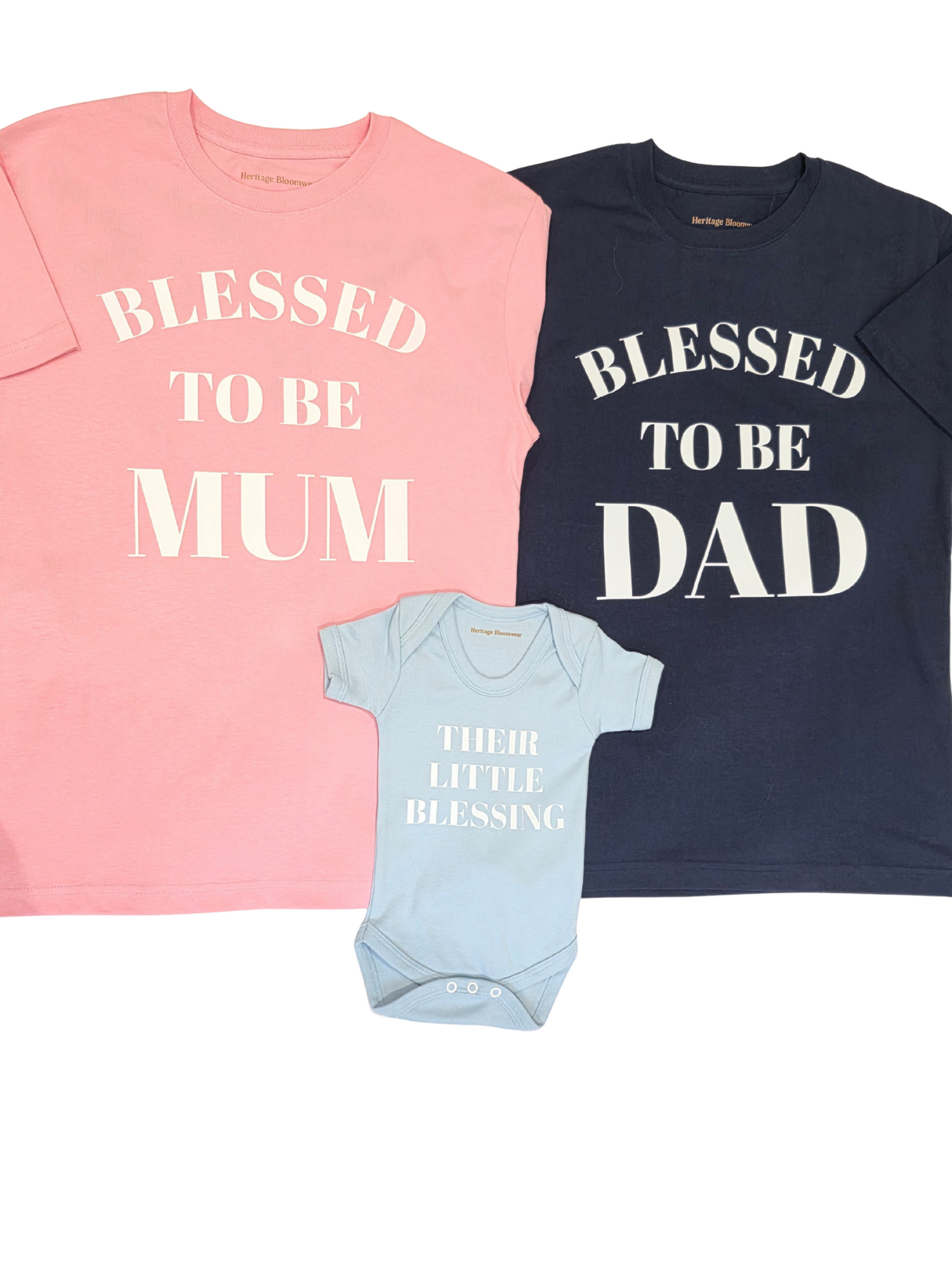 Little Blessing Family Matching Set - Mum, Dad & Baby Christian Outfit