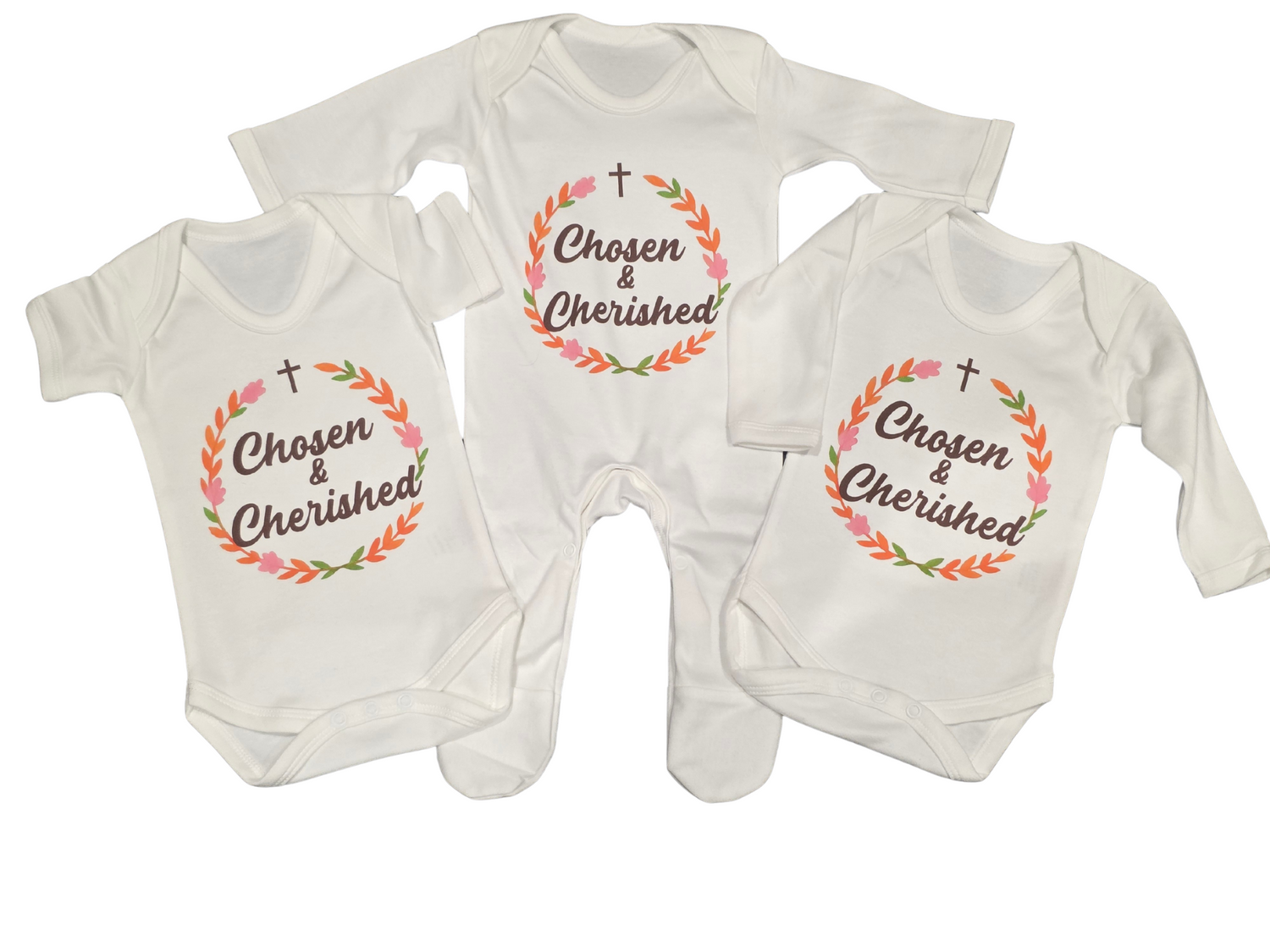 Chosen & Cherished Christian Baby Set – Faith Keepsake Outfit