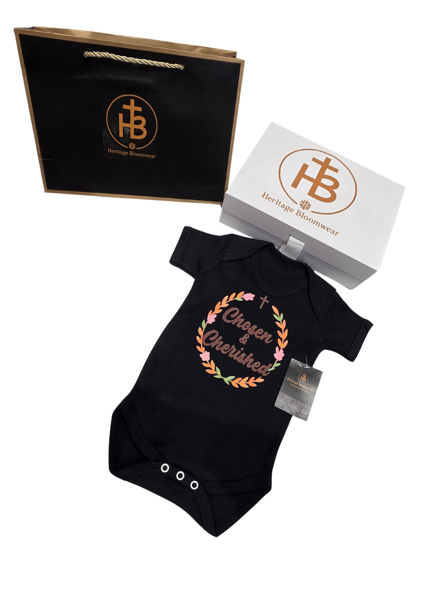 Chosen & Cherished Christian Baby Set – Faith Keepsake Outfit