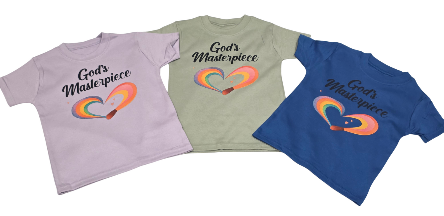 God’s Masterpiece Christian Kids T-Shirt – Multiple Colours