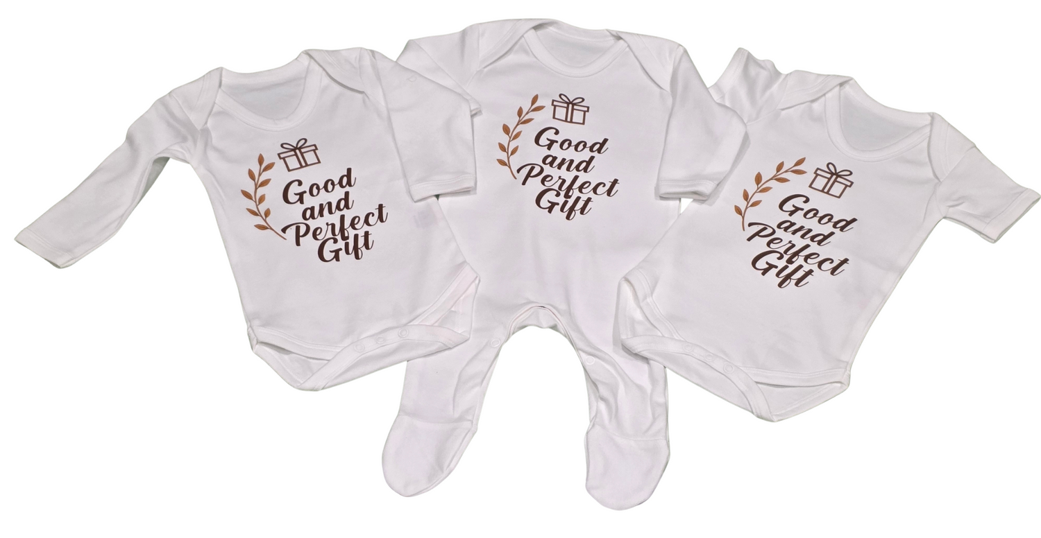 Good and Perfect Gift Christian Baby Clothing Set – Faith-Based Newborn Outfit