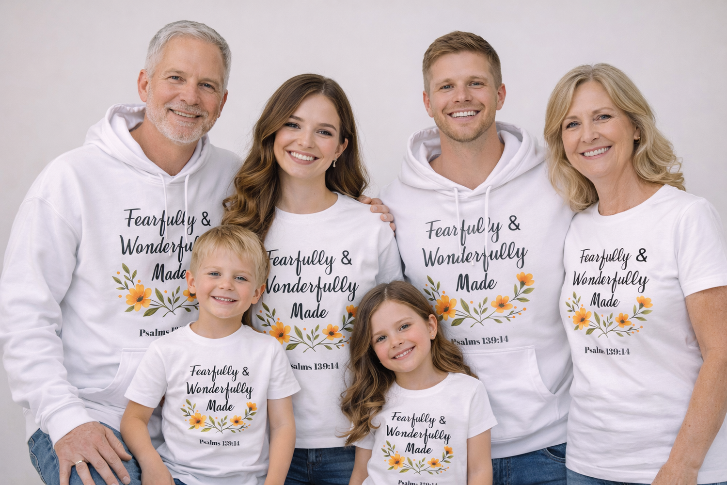 Fearfully & Wonderfully Made Christian Matching Family Set – Scripture Matching Outfit
