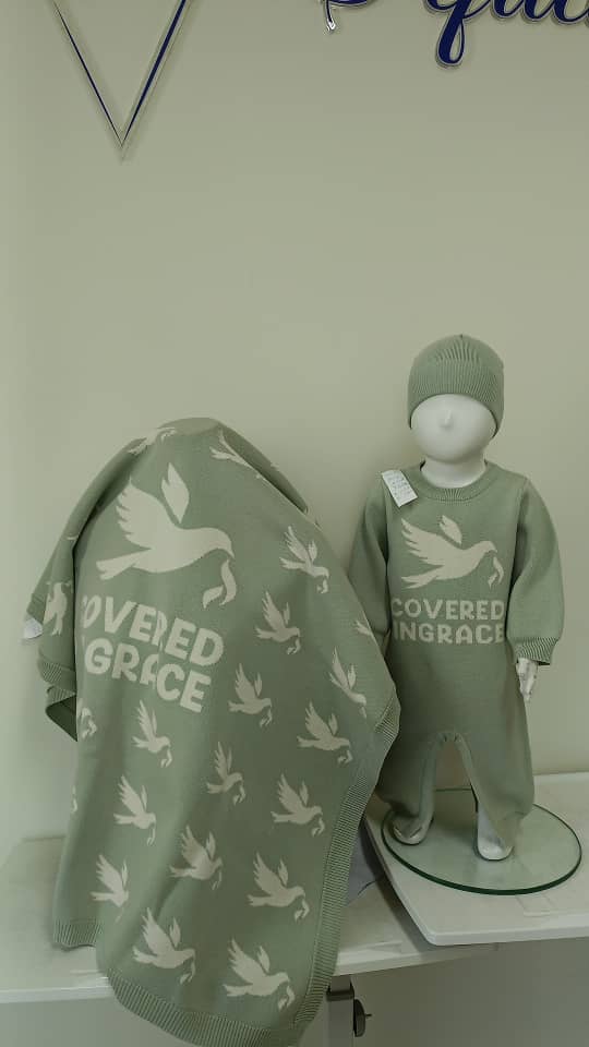 Covered in Grace Christian Baby 3-in-1 Set – Faith-Based Newborn Gift Set