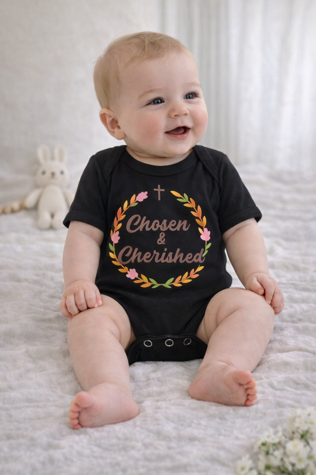 Chosen & Cherished Christian Baby Set – Faith Keepsake Outfit