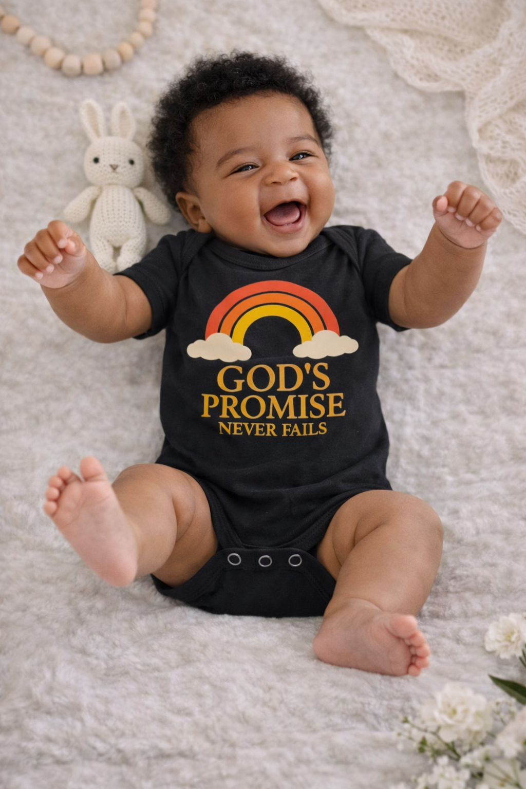 God’s Promise Christian Baby T-Shirt & Bodysuit Set – Faith Clothing Duo