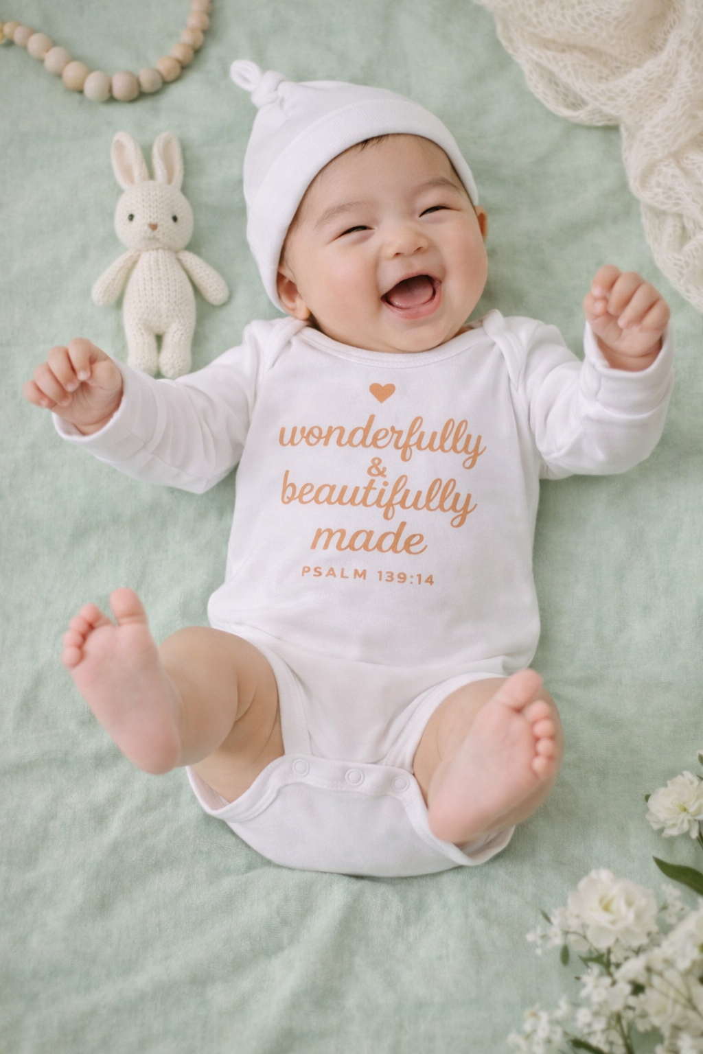 Wonderfully & Beautifully Made Christian Baby Gift Set - Faith Inspired Baby Outfit