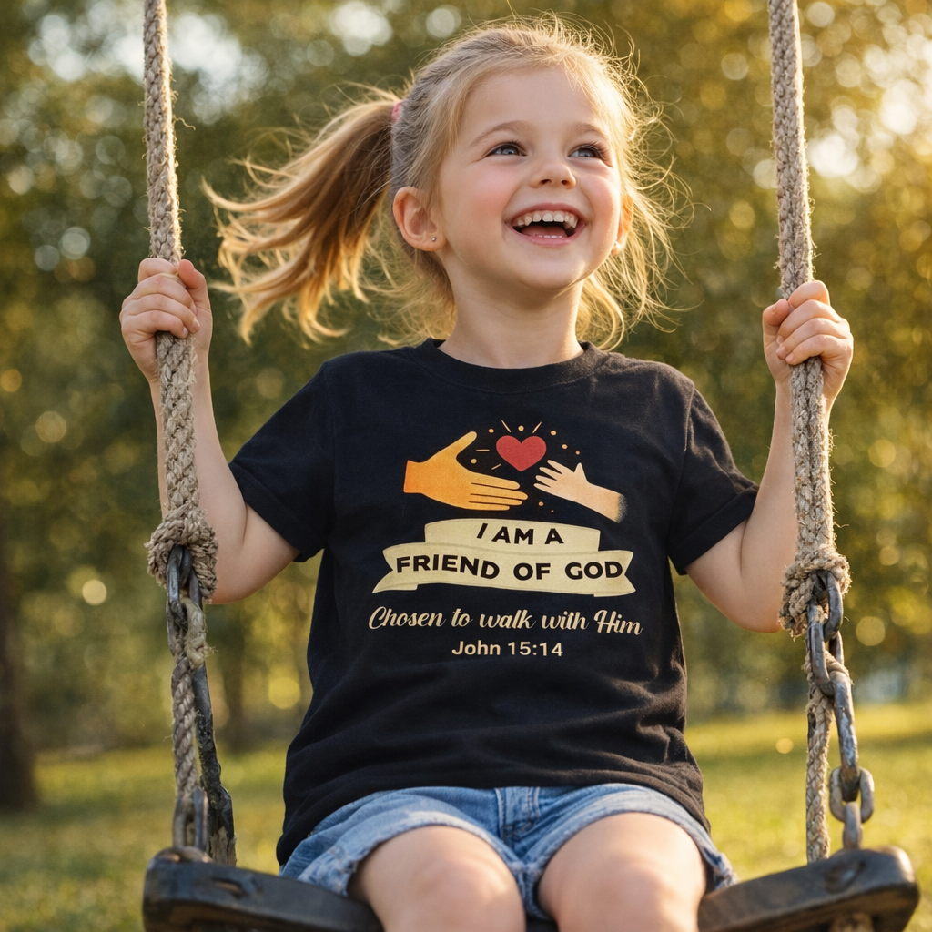 Friend of God Christian Kids T-Shirt – John 15:14 Faith-Based Children’s Tee