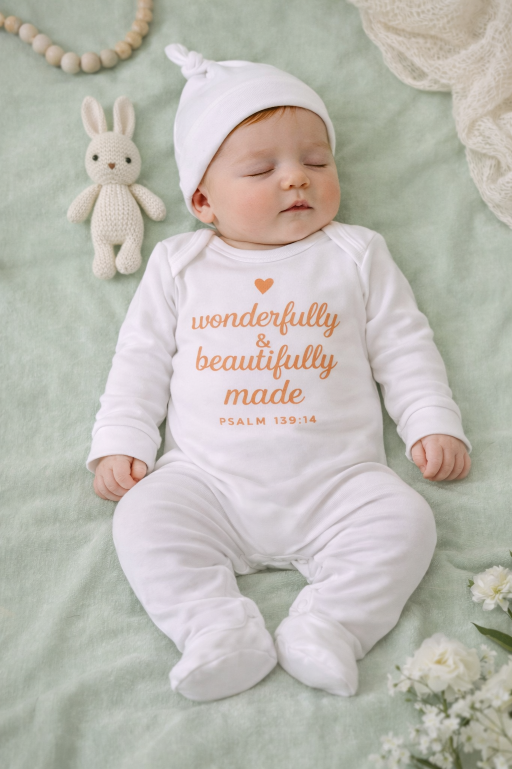 Wonderfully & Beautifully Made Christian Baby Gift Set - Faith Inspired Baby Outfit